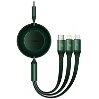 Baseus Bright Mirror 4, Usb-C 3-In-1 cable for micro Usb  Lightning 100W 3.5A 1.1M Green Camj010206 6932172609160 035022