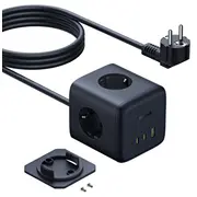 Baseus Enerfill Fa11 Cube Power Strip 3Ac1U1C 67W 1.5M Eu Cosmic Black  E00082100123-00 6932172687526
