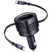 Baseus Pd car charger 2X Usb-C port 60W black  C00035507121-01 6932172682576 074728