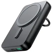 Bezvadu ārējais akumulators Powerbank 10000Mah Joyroom Jr-W050 20W Magsafe ar gredzenu un statīvu - melns  Jr-W050Bk 6956116735203 85076000