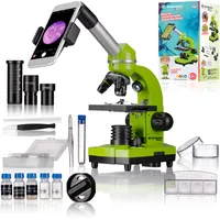 Bresser Junior 40X-1600X Biolux mikroskops ar telefona statīvu Zaļš  8855600B4K000 9992001469645