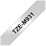 Brother Tzem931 12Mm Black On Silver  4977766691802