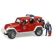 Bruder 116 Jeep Wrangler ugunsdzēsības dienesta automašīna ar ugunsdzēsēju, 02528  4001702025281