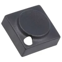 Button rectangular black polyamide 15.5X15.5Mm  829.000.011