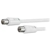 Cable 2.5M coaxial 9.5Mm socket,coaxial plug white 75Ω  Ac-0250-Wh 50718