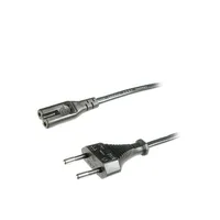 Cable Cee 7/16 C plug,IEC C7 female 1.2M black 2.5A 250V  Ak-440114-012-S