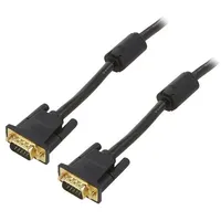 Cable D-Sub 15Pin Hd plug,both sides black 8M Øcable 8Mm  Dadbk