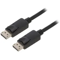 Cable Displayport 1.2 plug,both sides 3M black  Qoltec-50374 50374