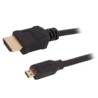 Cable Hdmi 1.4 plug,micro plug Pvc 1M black  Qoltec-50509 50509