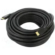 Cable Hdmi plug,both sides Pvc 3D,4K,Arc,Cec 2.0 15M black  Ca-Hdmi10Cc-0150Bk Ca-Hdmi-10Cc-0150-Bk