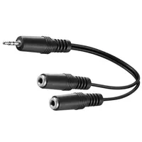 Cable Jack 3.5Mm 2Pin socket x2,Jack 3Pin plug 0.2M  Avk-318-0020 50465