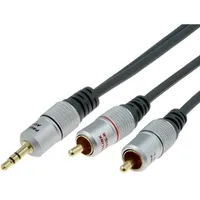 Cable Jack 3.5Mm plug,RCA plug x2 10M black  Tcv3420-10.0