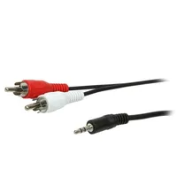 Cable Jack 3.5Mm plug,RCA plug x2 5M black  Ca1043