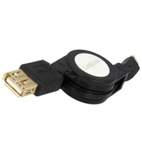 Cable Otg,Usb 2.0 Usb A socket,USB B micro plug 0.75M black  Aa0069