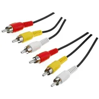 Cable Rca plug x3,both sides 1.5M Plating nickel plated  Cable-521 50380