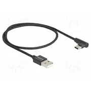 Cable Usb 2.0 A plug,USB C plug 90 left/right 0.5M 1.5A  Delock-80029 80029