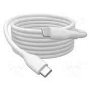 Cable Usb 2.0 Apple Lightning plug,USB C plug nickel plated  Ak-600110-010-W
