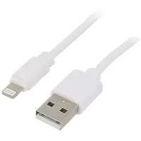 Cable Usb 2.0 Apple Lightning plug,USB A plug 2M white Pvc  Cc-Usb2-Amlm-2M-W