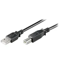 Cable Usb 2.0 A plug,USB B plug 3M black Core Cu 480Mbps  Usb-Ab/3Bk 68901
