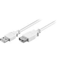 Cable Usb 2.0 A socket,USB plug 5M white Core Cu Pvc  Usb-Ext/5.0Wh 96288