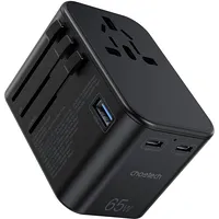 Choetech gaN 2 x Usb Type C  65W Power Delivery Fast Charger Black Pd5009-Bk 6932112102027
