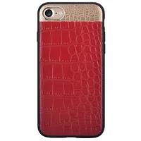 Comma Croco Premium Case Silikona Apvaks Telefonam Apple iPhone 7 Plus / 8 Sarkans - Zeltains  Cm-Bc-Iph7P-R 6952897985004
