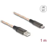 Delock Usb 2.0 Cable Type-A to Type-CTrade with Rgb illumination 1 m  88164 4043619881642