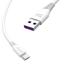 Dudao Usb  Type C fasst charging data cable 5A 2M white L2T Type-C 6970379614785 039461
