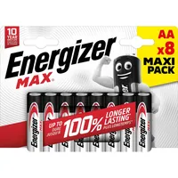 Energizer Batteries Alkaline Max Aa Lr6, 8 Pieces, Eco Packaging  437727 7638900437720 Balenrbat0015