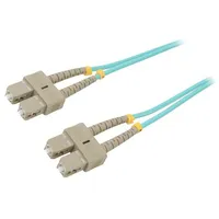 Fiber patch cord Om4 Sc/Upc,Both sides 1M Lszh green  Qoltec-54353 54353