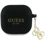Guess Gua4Lecg4K Airpods 4 cover  czarny black Silicone 4G Charm 3666339397388 39269097