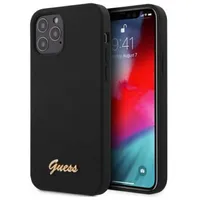 Guess Guhcp12Llslmgbk Silicone back case for Apple iPhone 12 Pro Max Black  3700740482018