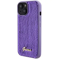 Guess Sequin Script Logo Case for iPhone 15 Plus Purple  Guhcp15Mpsfdgsu 3666339176235