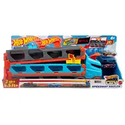 Hot Wheels 2-In-1 Racetrack Transporter Toy Vehicle Blue/Orange  Gvg37 887961925203 Wnhtws0Cc025203