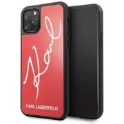 Karl Lagerfeld Klhcn65Dlksre iPhone 11 Pro Max czerwony red hard case Signature Glitter  3700740467589