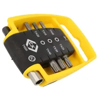 Kit screwdriver bits Torx 25Mm Mounting 1/4 C6,3Mm 7Pcs.  Ck-T4501 T4501