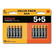 Kodak Xtralife Alkaline Aaa / 1.5V Baterijas 10Gb.  30423466 887930423464 Balkodbat0050