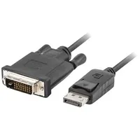 Lanberg Ca-Dpdv-10Cu-0010-Bk video cable adapter 1 m Displayport Dvi-D Black  5901969416428 Kbalaedis0009