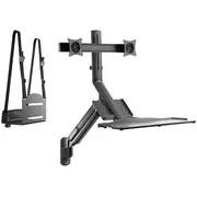 Maclean Dual Monitor Wall Mount and Keyboard, Gas Spring with Computer Mount, for 1727 Monitors, Mc-633 P  5902211124542 Wlononwcrofm1