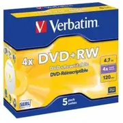 Matricas DvdRw Serl Verbatim 4.7Gb 4X 5 Pack Jewel  43229V 023942432289