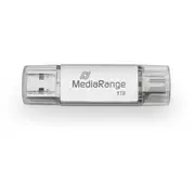 Mediarange Mr941-1 Usb flash drive 1 Tb Type-A / Type-C 3.2 Gen 3.1 Silver  568635 4260664879817 Wlononwcrsrkl