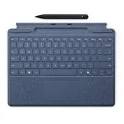 Microsoft Surface Pro Keyboard - Tastatur mit Trackpad, Beschleunigungsmesser, Slim Pen 2 Ablage- und Ladeschale Qwertz Deutsch/Österreichisch Saphir für 10, 11, 8, 9, Copilot Pc, Co  8X6-00195 196388357130