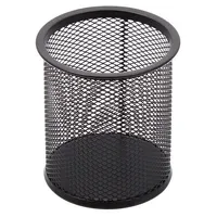 Pencil case Forpus, round, black, empty, perforated metal 1005-014  Fo30541/200-07917 475065030541