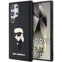 Original Pouch Karl Lagerfeld  hardcase 3D Rubber Ikonik Klhcs24L3Drkink for Samsung Galaxy S24 Ultra black Pok061162 3666339242015