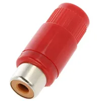 Plug Rca female straight soldering red nickel plated  Kto1R Kto 1 Rot