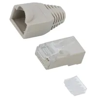Plug Rj45 Pin 8 Cat 6 shielded,with protection Layout 8P8C  Log-Mp0021 Mp0021