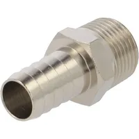 Push-In fitting connector pipe nickel plated brass 12Mm  3040-12-3/8 3040 12-3/8