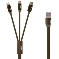 Remax Cable Kerolla Rc-094Th 3 in 1 - Usb to Micro Usb, Type C, Lightning Green Kabav0355  6954851293132