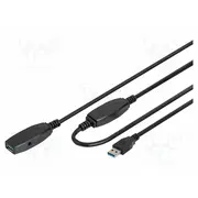 Repeater Usb 3.0 A socket,USB plug 15M black  Da-73106