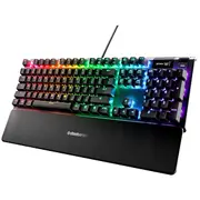 Steelseries Apex 5 Gaming Keyboard, Us Layout, Wired, Black keyboard Hybrid blue mechanical gaming switches guaranteed for 20 million keypresses, Oled Smart Display displays profiles, game info, Discord messages, and more, A  64532 5707119039123 1002562285